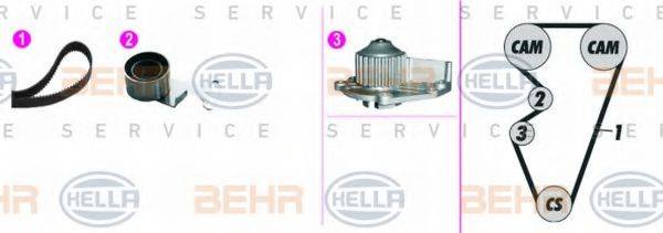 BEHR HELLA SERVICE 8MP376815861 Водяний насос + комплект зубчастого ременя