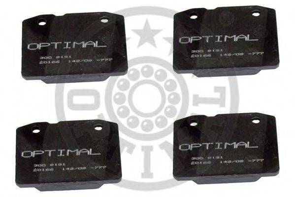 OPTIMAL 20166 Комплект гальмівних колодок, дискове гальмо