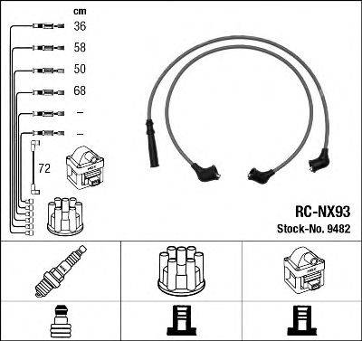 NISSAN 22450-86G26 Комплект дротів запалювання