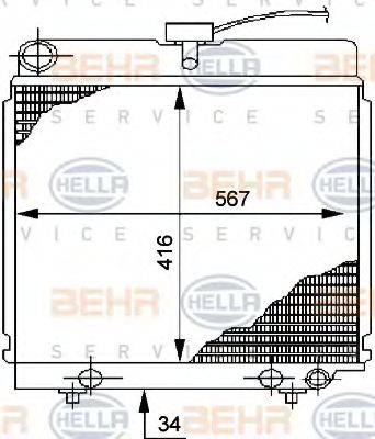 MERCEDES-BENZ A 123 501 09 01 Радіатор, охолодження двигуна