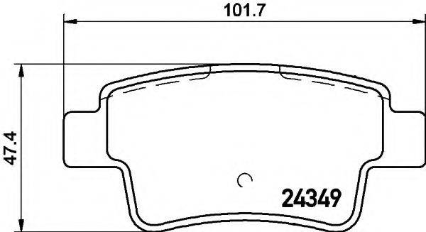 FIAT 1605230 Комплект гальмівних колодок, дискове гальмо
