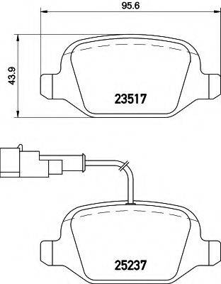 FIAT 77365752 Комплект гальмівних колодок, дискове гальмо