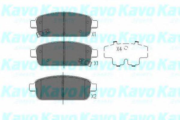 KAVO PARTS KBP1013 Комплект гальмівних колодок, дискове гальмо
