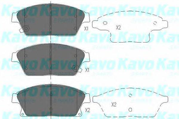 KAVO PARTS KBP1014 Комплект гальмівних колодок, дискове гальмо
