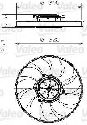 VALEO 696003 Вентилятор, охолодження двигуна