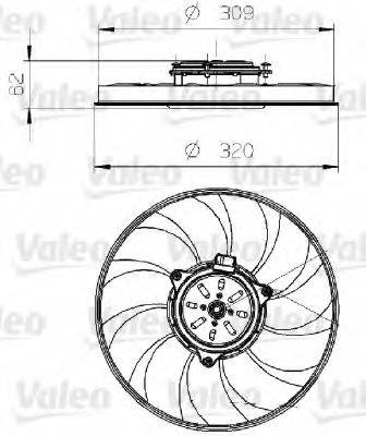 VALEO 696024 Вентилятор, охолодження двигуна