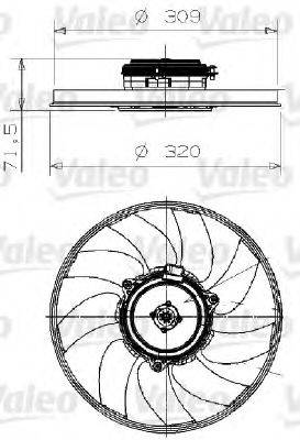 VALEO 696027 Вентилятор, охолодження двигуна