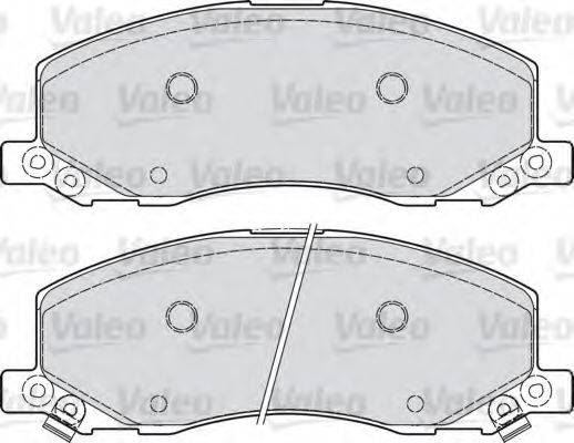 VALEO 601048 Комплект гальмівних колодок, дискове гальмо