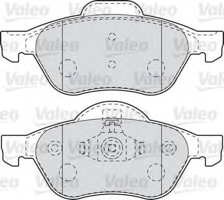 VALEO 601012 Комплект гальмівних колодок, дискове гальмо