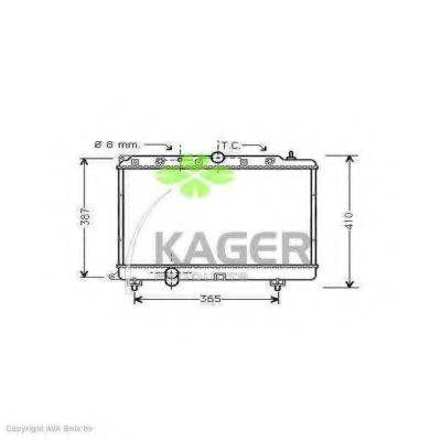 KAGER 310096 Радіатор, охолодження двигуна