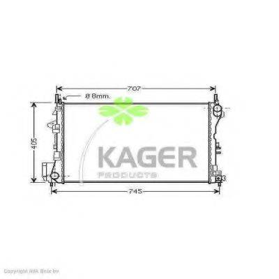 KAGER 310818 Радіатор, охолодження двигуна