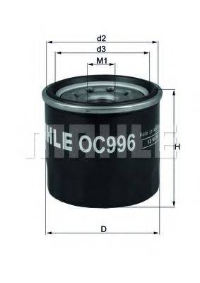 MAHLE ORIGINAL OC996 Масляний фільтр