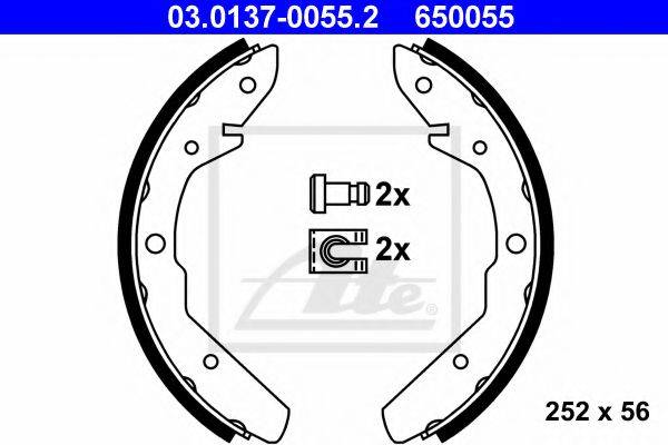 PEX 6.208 Комплект гальмівних колодок, стоянкова гальмівна система