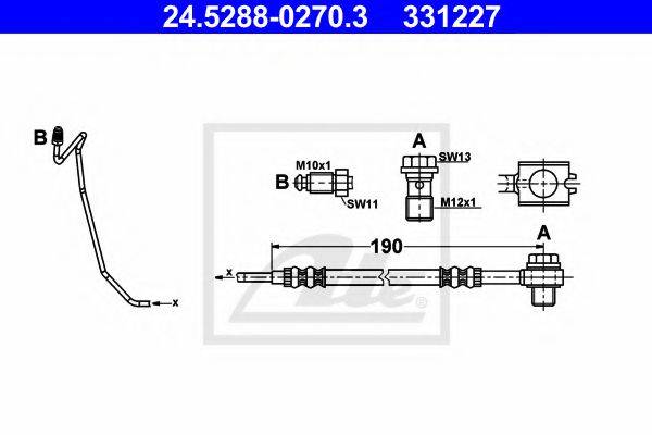 NIPPARTS J3703060 Гальмівний шланг