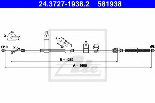 QUINTON HAZELL BC3910 Трос, стоянкова гальмівна система