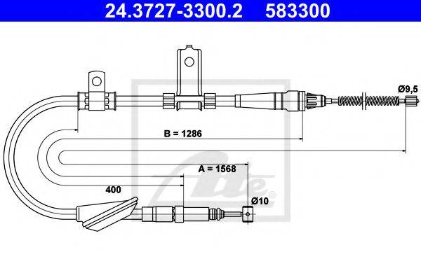 QUINTON HAZELL BC3402 Трос, стоянкова гальмівна система