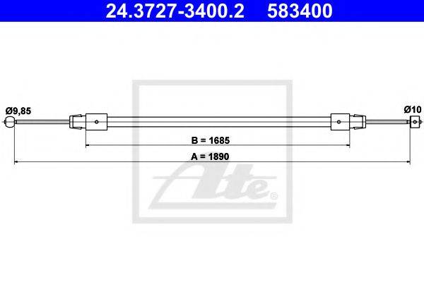 VAG 7L0 721 556 Трос, стоянкова гальмівна система