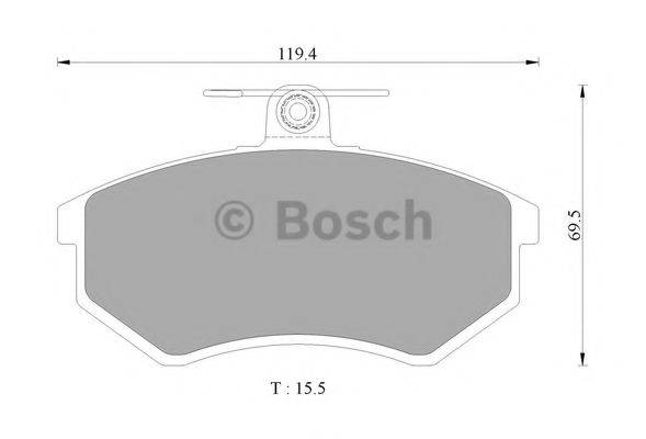 BOSCH BP3109 Комплект гальмівних колодок, дискове гальмо