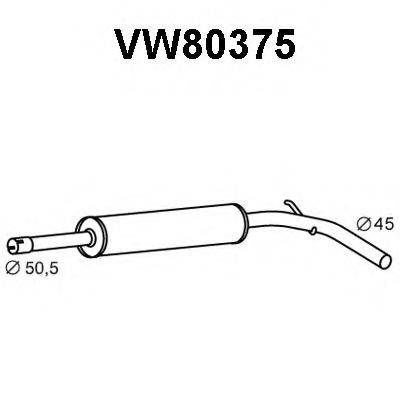 VAG 6N0253209D Середній глушник вихлопних газів