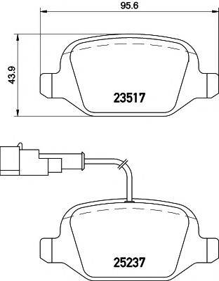 TEXTAR 25237 Комплект гальмівних колодок, дискове гальмо