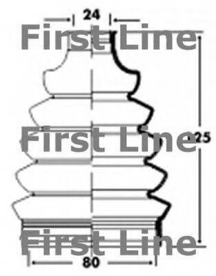 FIRST LINE FCB2364 Пильовик, приводний вал