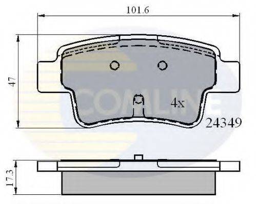 COMLINE CBP01528 Комплект гальмівних колодок, дискове гальмо