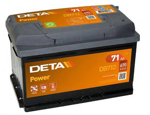 DETA DB712 Стартерна акумуляторна батарея; Стартерна акумуляторна батарея