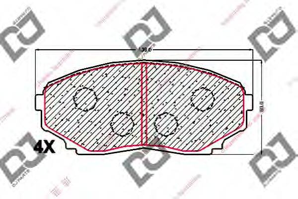 MAZDA MQ913139 Комплект гальмівних колодок, дискове гальмо