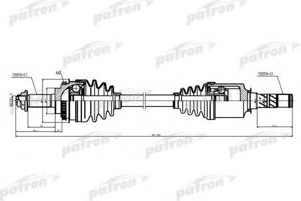 SUBARU 28321-EF170 Шарнірний комплект, приводний вал
