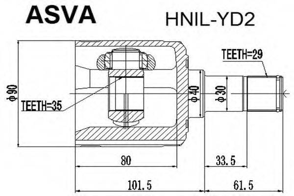 HONDA 44310-STX-A11 Шарнірний комплект, приводний вал