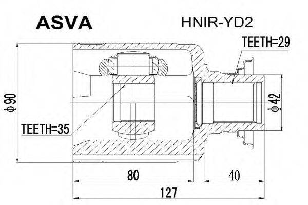 HONDA 44310-STX-305 Шарнірний комплект, приводний вал
