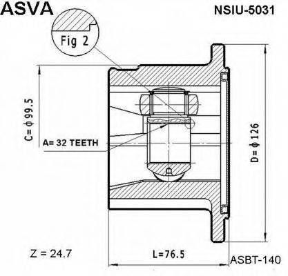 NISSAN 39711-0F000 Шарнірний комплект, приводний вал