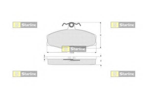 STARLINE BDS135 Комплект гальмівних колодок, дискове гальмо