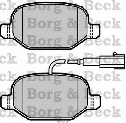 BORG & BECK BBP2309 Комплект гальмівних колодок, дискове гальмо