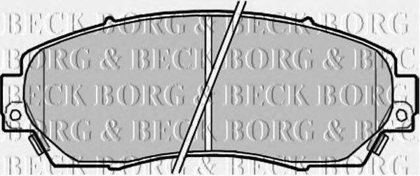BORG & BECK BBP2204 Комплект гальмівних колодок, дискове гальмо