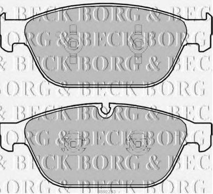 BORG & BECK BBP2293 Комплект гальмівних колодок, дискове гальмо