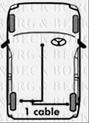 BORG & BECK BKB1276 Трос, стоянкова гальмівна система