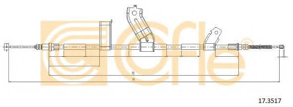 COFLE 173517 Трос, стоянкова гальмівна система