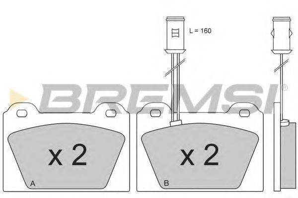 BREMSI BP2164 Комплект гальмівних колодок, дискове гальмо