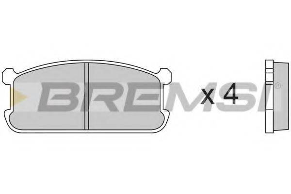 BREMSI 20724 Комплект гальмівних колодок, дискове гальмо