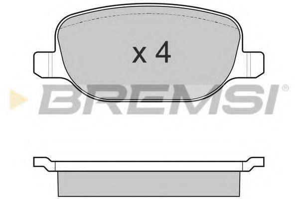 BREMSI BP3024 Комплект гальмівних колодок, дискове гальмо