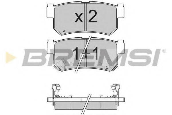 BREMSI 23673 Комплект гальмівних колодок, дискове гальмо