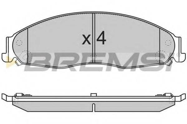 BREMSI BP3344 Комплект гальмівних колодок, дискове гальмо