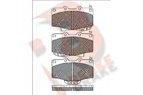 R BRAKE 21776 Комплект гальмівних колодок, дискове гальмо