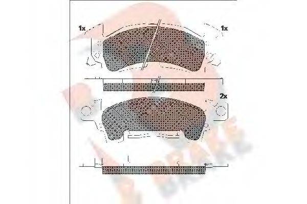 R BRAKE 20215 Комплект гальмівних колодок, дискове гальмо