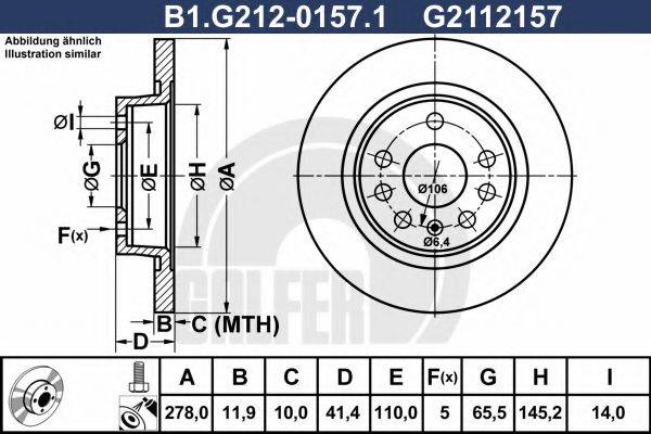 GALFER B1G21201571 гальмівний диск