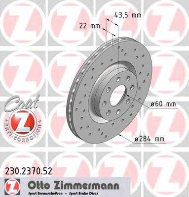 ZIMMERMANN 230237052 гальмівний диск