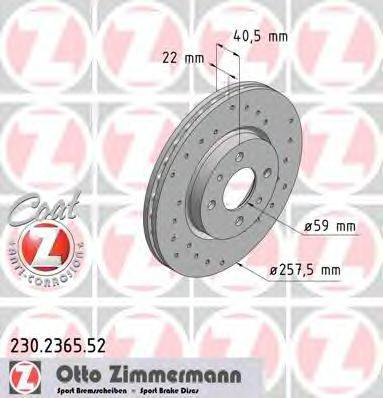 ZIMMERMANN 230236552 гальмівний диск