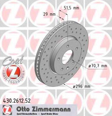 ZIMMERMANN 430261252 гальмівний диск