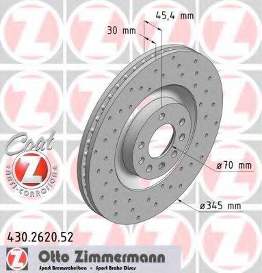 ZIMMERMANN 430262052 гальмівний диск